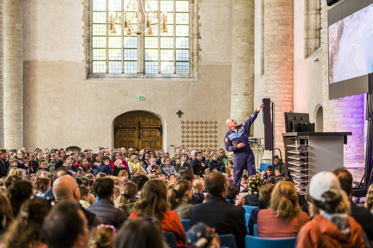 André Kuipers tijdens Expeditie NEXT in Middelburg - 2023